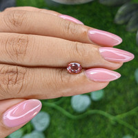 1.03 Ct. Orangish Pink Malaya Garnet from Tanzania Life Style