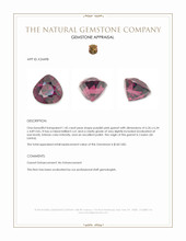 1.45 Ct. Purplish Pink Garnet from Ceylon (Sri Lanka) Appraisal
