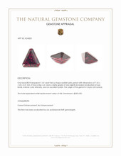 1.42 Ct. Reddish Pink Garnet from Ceylon (Sri Lanka) Appraisal