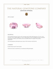24.86 Ct. Pink Kunzite from Afghanistan Appraisal
