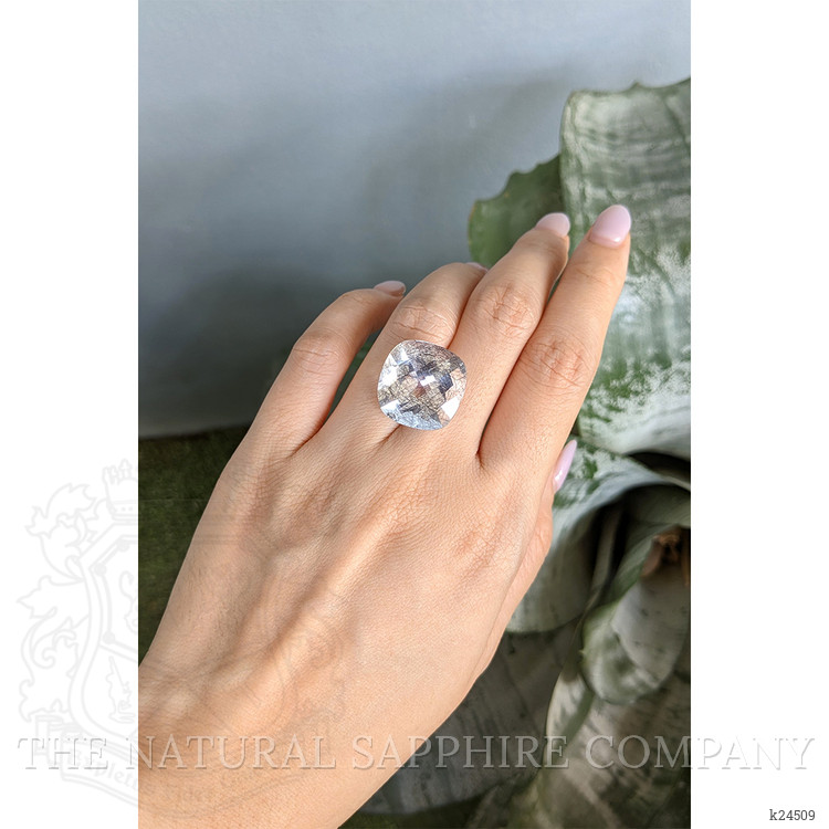 20.22 Ct. White Rutilated Quartz from Brazil