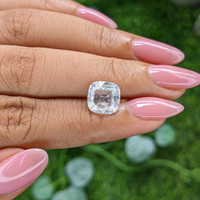 3.19 Ct. White Jeremejevite from Madagascar Life Style