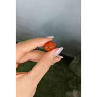 12.70 Ct. Orange Cabochon Fire Opal from Mexico Life Style