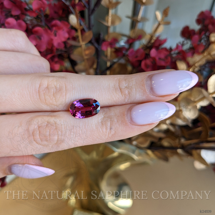 4.38 Ct. Pinkish Purple Rhodolite Garnet from Ceylon (Sri Lanka)