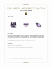 0.45 Ct. Purple Spinel from Ceylon (Sri Lanka) Appraisal