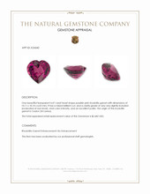 4.47 Ct. Purplish Pink Rhodolite Garnet from Ceylon (Sri Lanka) Appraisal