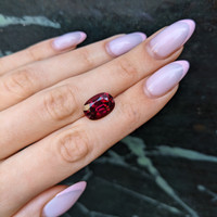 7.13 Ct. Purplish Red Rhodolite Garnet from Ceylon (Sri Lanka) Life Style
