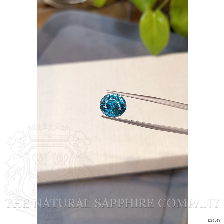 7.38 Ct. Blue Zircon from Cambodia