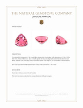 1.38 Ct. Pink Tourmaline from Mozambique Appraisal