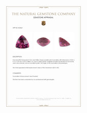 2.06 Ct. Purplish Pink Tourmaline from Mozambique Appraisal