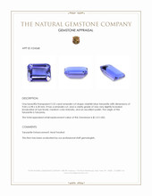 2.52 Ct. Violetish Blue Tanzanite from Tanzania Appraisal