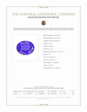 2.07 Ct. Violetish Blue Tanzanite from Tanzania Scan Report