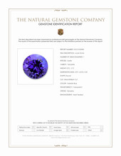2.72 Ct. Violetish Blue Tanzanite from Tanzania Scan Report