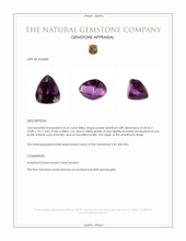 63.35 Ct. Purple Amethyst from Brazil Appraisal