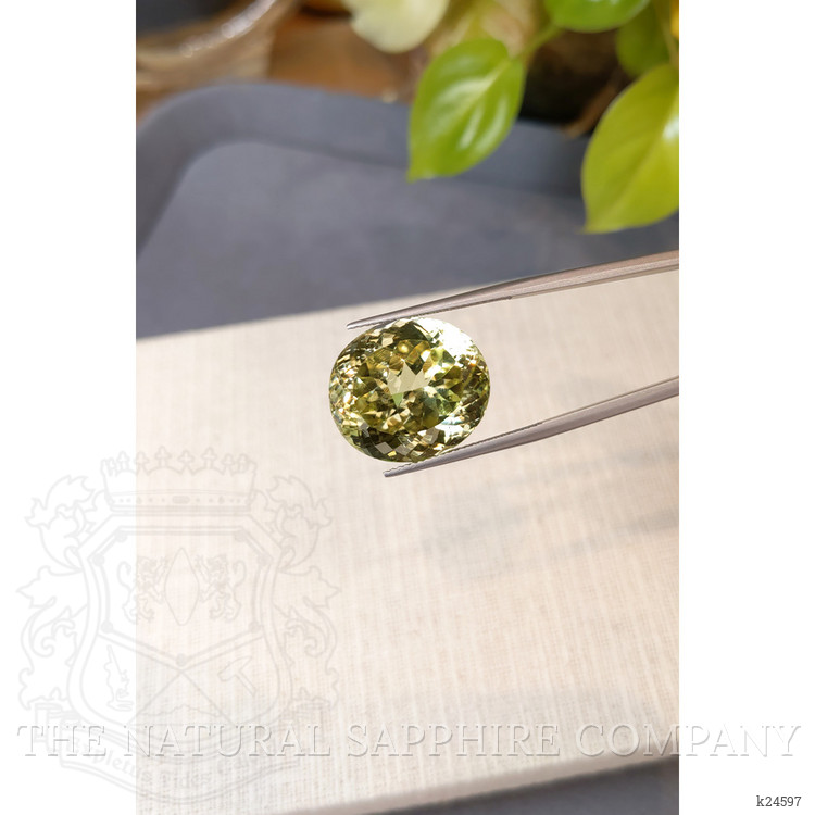 31.68 Ct. Green (Lime Green) Peridot from Burma (Myanmar)