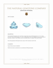 7.05 Ct. Blue Topaz from Brazil Appraisal