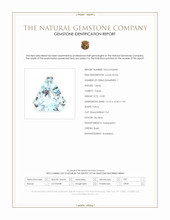 10.85 Ct. Sky Blue Topaz from Brazil Scan Report