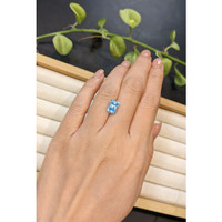 2.98 Ct. Swiss Blue Topaz from Brazil Life Style