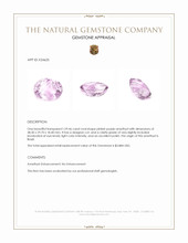 129.46 Ct. Pinkish Purple Amethyst from Brazil Appraisal