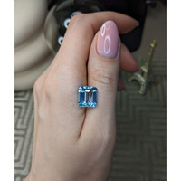 6.84 Ct. Blue Aquamarine from Brazil Life Style