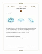 5.76 Ct. Blue Aquamarine from Brazil Appraisal