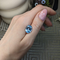 5.76 Ct. Blue Aquamarine from Brazil Life Style