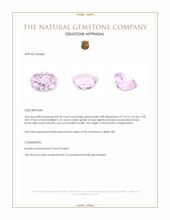 8.32 Ct. Pink Kunzite from Afghanistan Appraisal