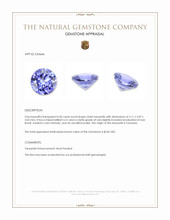 0.50 Ct. Violet Tanzanite from Tanzania Appraisal