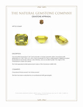 2.49 Ct. Greenish Yellow Chrysoberyl from Ceylon (Sri Lanka) Appraisal