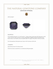 1.02 Ct. Purple Spinel from Ceylon (Sri Lanka) Appraisal