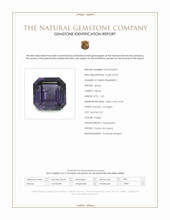 1.02 Ct. Purple Spinel from Ceylon (Sri Lanka) Scan Report