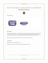 1.58 Ct. Purple Spinel from Ceylon (Sri Lanka) Appraisal