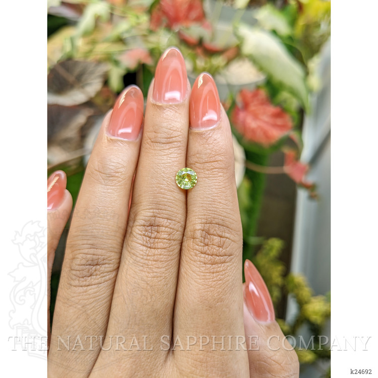 0.85 Ct. Yellowish Green Chrysoberyl from Ceylon (Sri Lanka)
