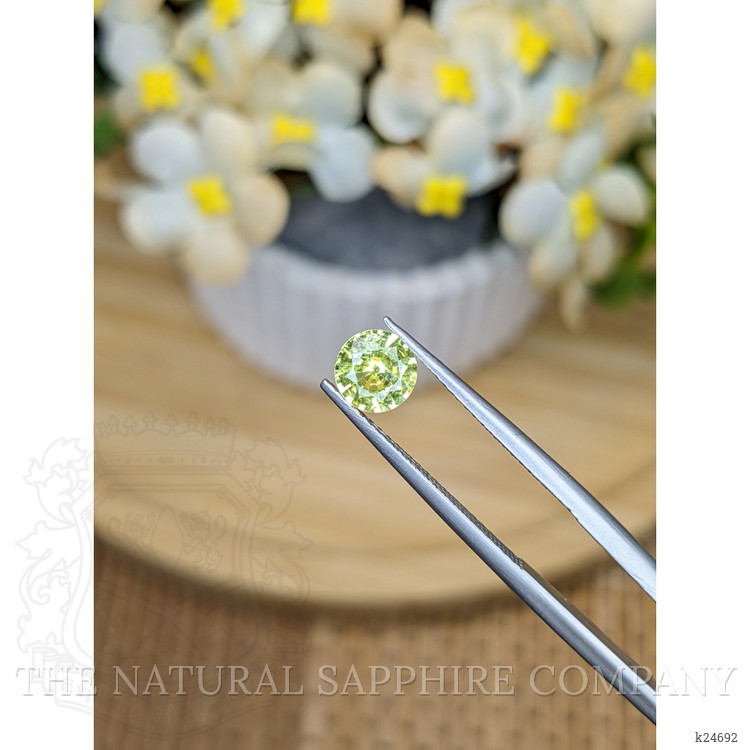 0.85 Ct. Yellowish Green Chrysoberyl from Ceylon (Sri Lanka)
