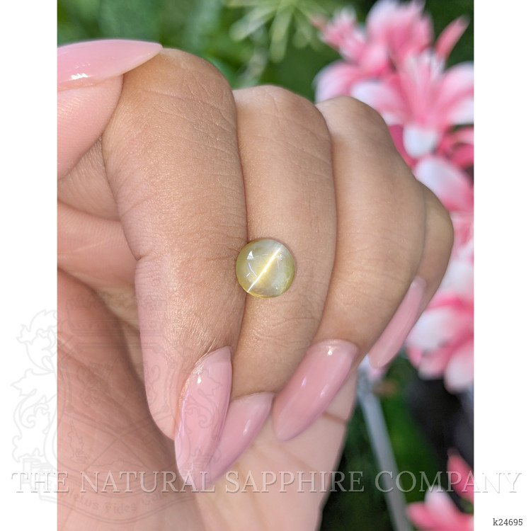 2.88 Ct. Greenish Yellow Cabochon Chrysoberyl