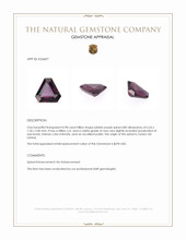 0.98 Ct. Pinkish Purple Spinel from Ceylon (Sri Lanka) Appraisal