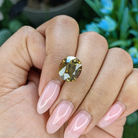 9.34 Ct. Greenish Yellow Zircon from Ceylon (Sri Lanka) Life Style