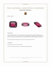 1.93 Ct. Purplish Red Garnet from Tanzania Appraisal