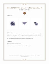0.46 Ct. Greyish Violet Spinel from Ceylon (Sri Lanka) Appraisal
