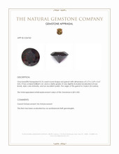 0.76 Ct. Red Garnet from Ceylon (Sri Lanka) Appraisal