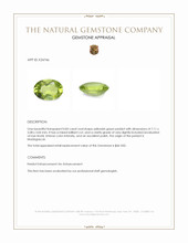 0.83 Ct. Yellowish Green Peridot from Madagascar Appraisal