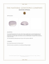 4.46 Ct. Purplish Pink Cabochon Rose Quartz from Ceylon (Sri Lanka) Appraisal