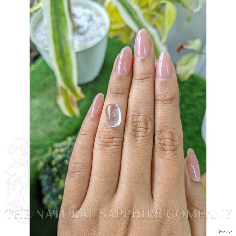 4.46 Ct. Purplish Pink Cabochon Rose Quartz from Ceylon (Sri Lanka)