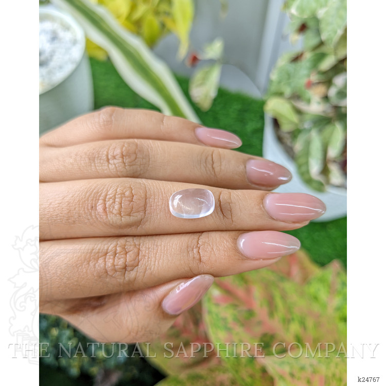 4.46 Ct. Purplish Pink Cabochon Rose Quartz from Ceylon (Sri Lanka)