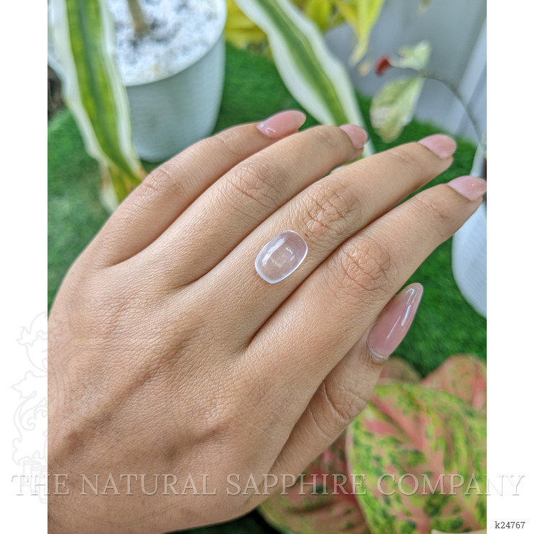 4.46 Ct. Purplish Pink Cabochon Rose Quartz from Ceylon (Sri Lanka)