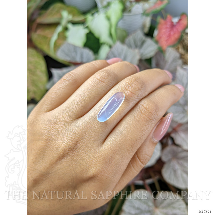 6.67 Ct. Blue Flash Cabochon Moonstone from Ceylon (Sri Lanka)