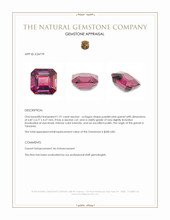 1.91 Ct. Purplish Pink Garnet from Tanzania Appraisal