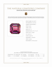 1.91 Ct. Purplish Pink Garnet from Tanzania Scan Report