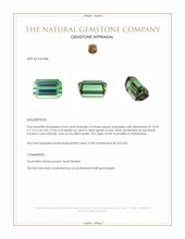 4.43 Ct. Green Tourmaline from Afghanistan Appraisal