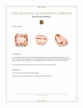 1.64 Ct. Peach Tourmaline from Tanzania Appraisal